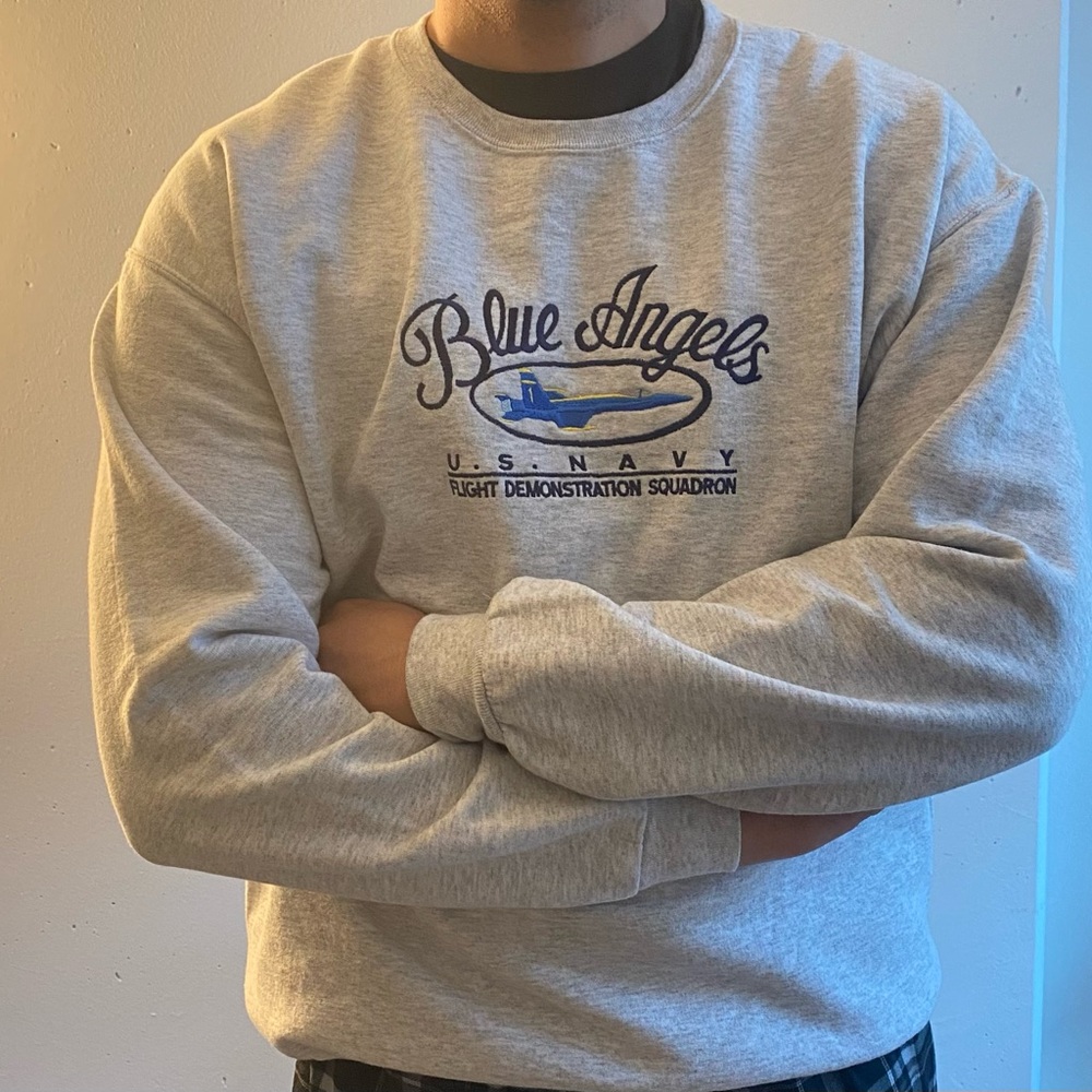 Hoodie Blue Angels US Navy Sweatshirt Flight Demonstration Squadron Embroidered